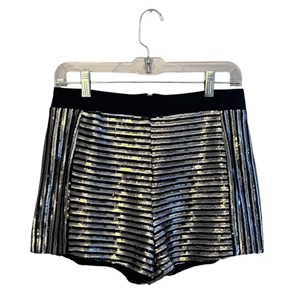 Lumiere Sequin Shine Bright Shorts Black Multi‎ Size M